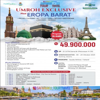 UMROH EXCLUSIVE Plus EROPA BARAT